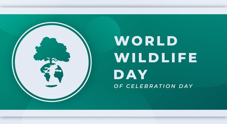Vector ilustración de diseño de vectores de celebración del día mundial de la vida silvestre para publicidad de carteles de fondo