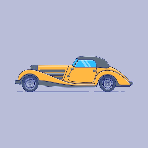 Vector ilustración de diseño de vectores de coches clásicos