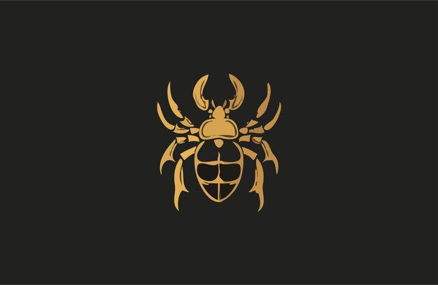 Ilustración de diseño vectorial de animales escarabajos