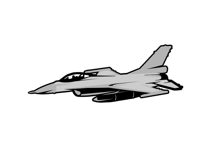 Vector ilustración de diseño vectorial de avión de combate
