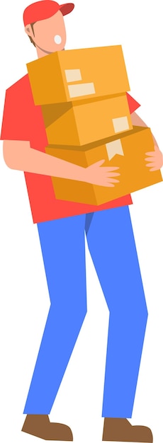 Ilustración del diseño vectorial de caracteres de Faceless Courier