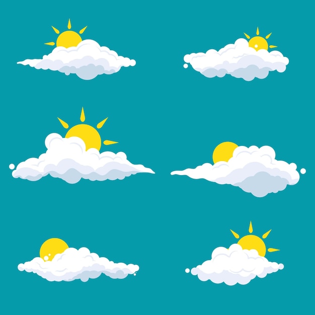 Ilustración de diseño vectorial de dibujos animados en la nube