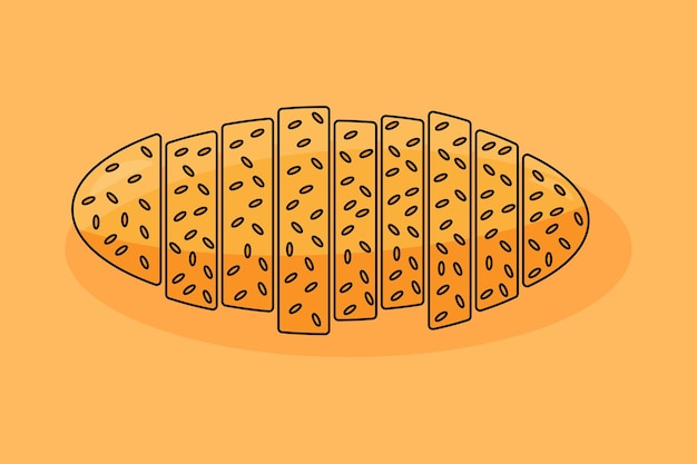 ilustración de un diseño vectorial horneado