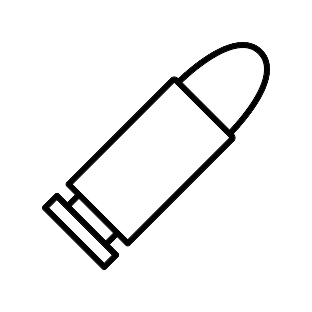 Ilustración del diseño vectorial del icono de bala