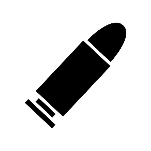 Ilustración del diseño vectorial del icono de bala