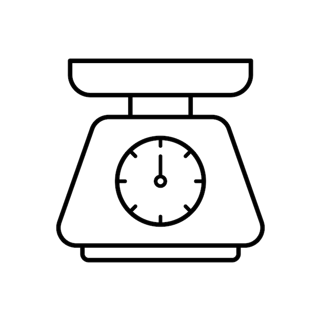 Ilustración de diseño vectorial de icono de báscula de cocina