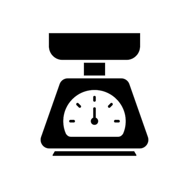 Ilustración de diseño vectorial de icono de báscula de cocina