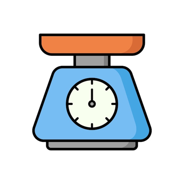 Ilustración de diseño vectorial de icono de báscula de cocina