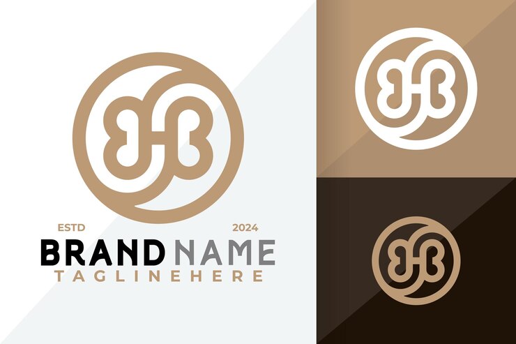 Vector ilustración del diseño vectorial del icono de la letra h del logotipo de la boutique
