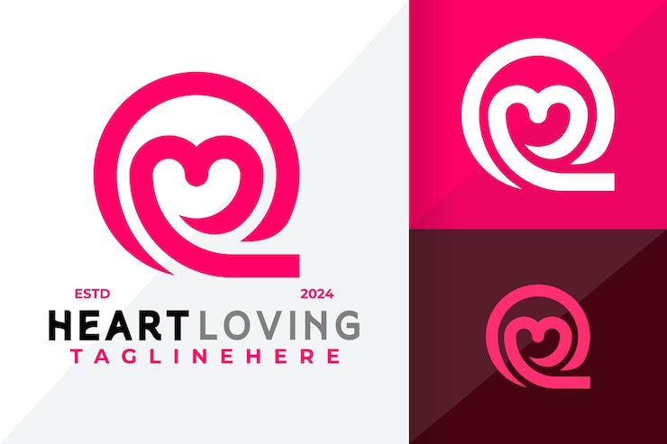 Vector ilustración del diseño vectorial del icono de la letra q heart