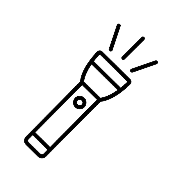 Ilustración del diseño vectorial del icono de la linterna