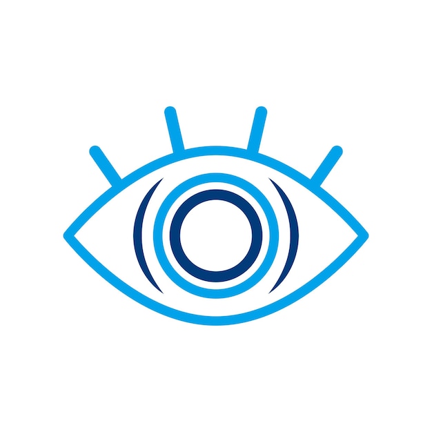Ilustración del diseño vectorial del icono del logotipo del ojo