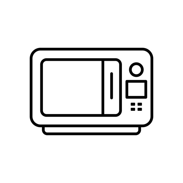 Ilustración de diseño vectorial de icono de microondas