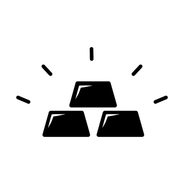 Ilustración del diseño vectorial del icono de oro brillante