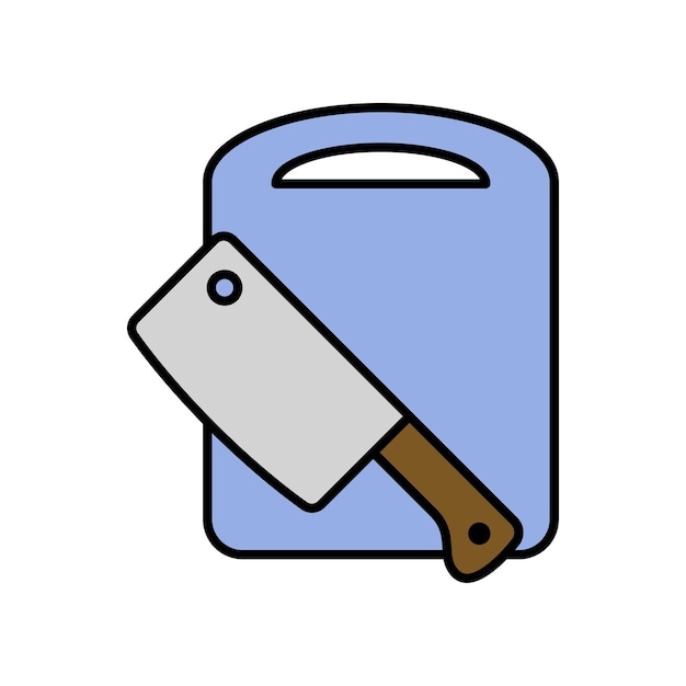 Ilustración de diseño vectorial de icono de tabla de cortar