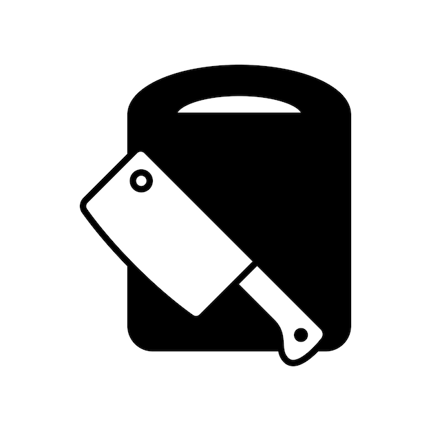 Ilustración de diseño vectorial de icono de tabla de cortar