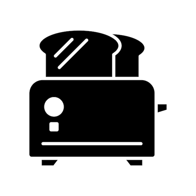 Ilustración de diseño vectorial de icono de tostadora