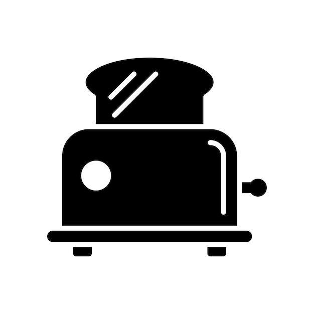 Ilustración de diseño vectorial de icono de tostadora