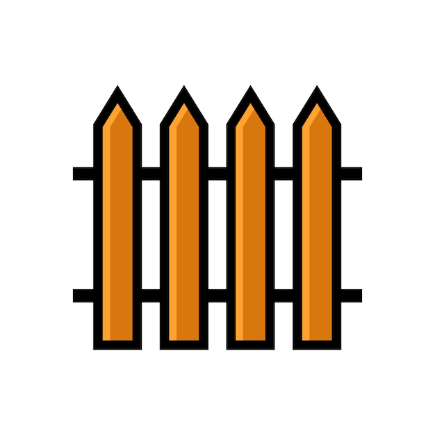 Ilustración del diseño vectorial del icono de la valla de la casa