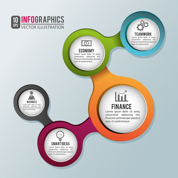 Ilustración de diseño vectorial de infografía