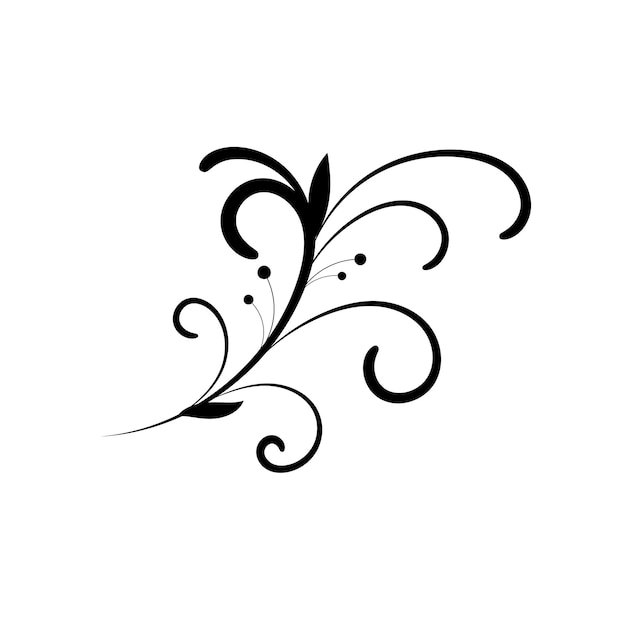 Ilustración de diseño vectorial de ornamentos florales aislados.