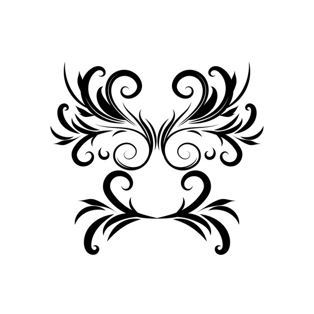 Ilustración de diseño vectorial de ornamentos florales aislados.