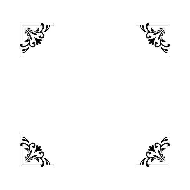 Ilustración de diseño vectorial de ornamentos florales aislados.