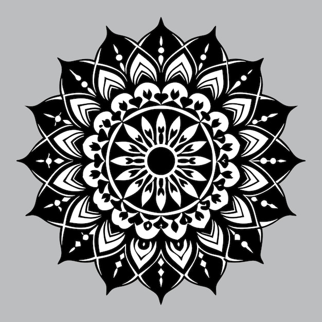 Ilustración de diseño vectorial de patrón de mandala de lujo ornamental