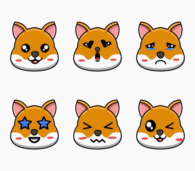 Ilustración de diseño vectorial de un personaje lindo emoticon de Sihiba