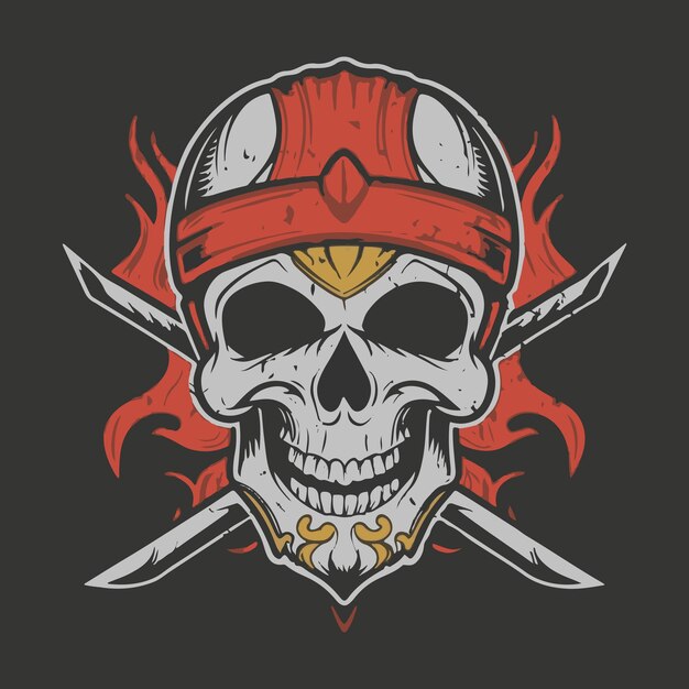 Ilustración de diseño vectorial de piratas