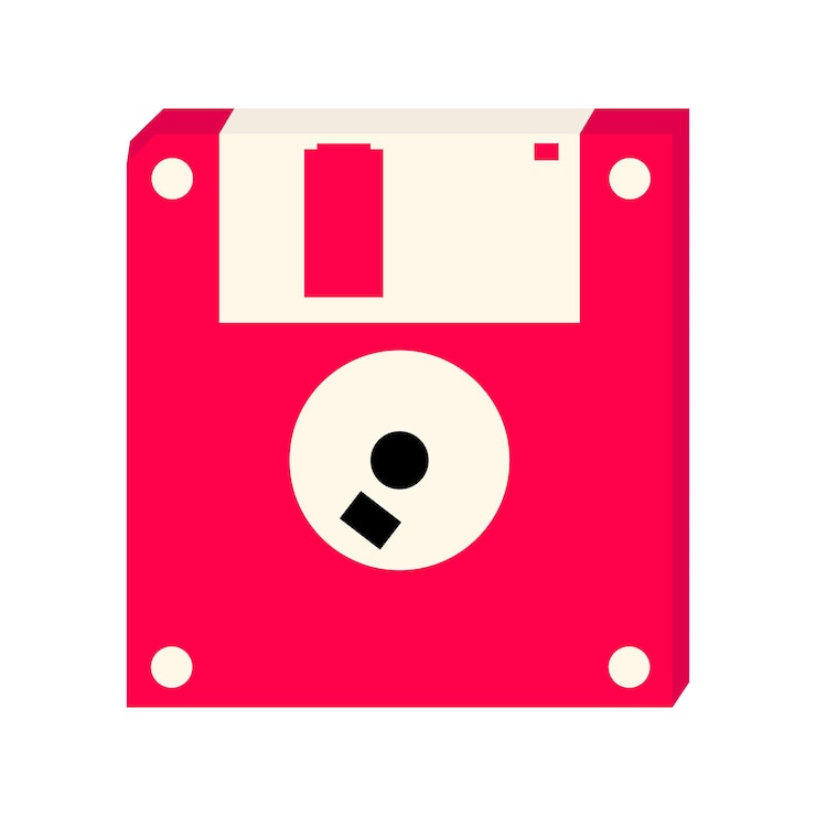Vector ilustración de disquete plano vectorial