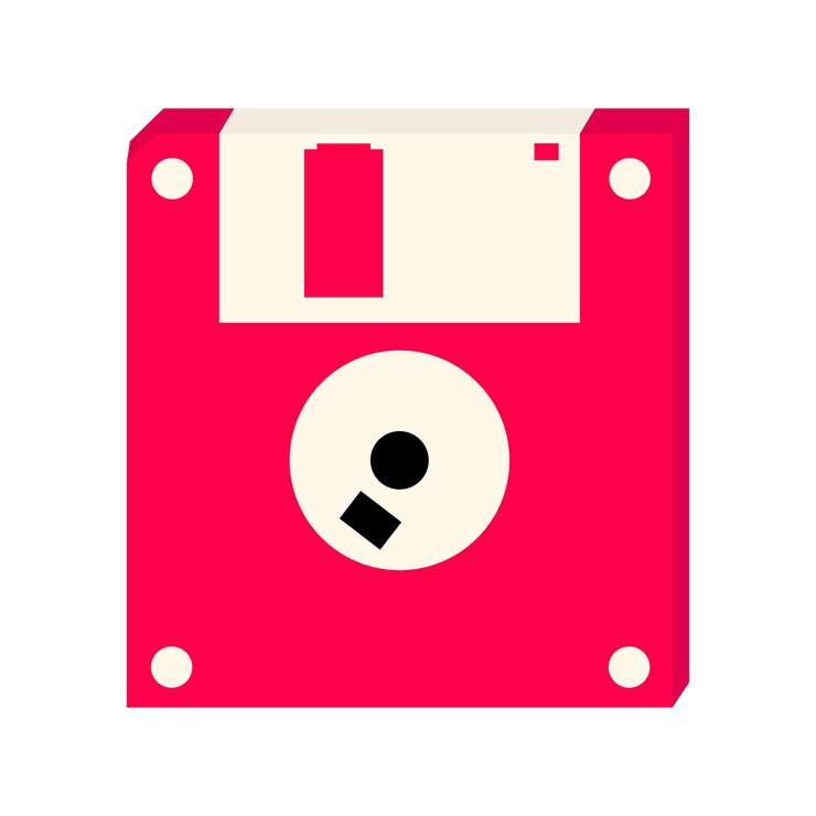 Vector ilustración de disquete plano vectorial