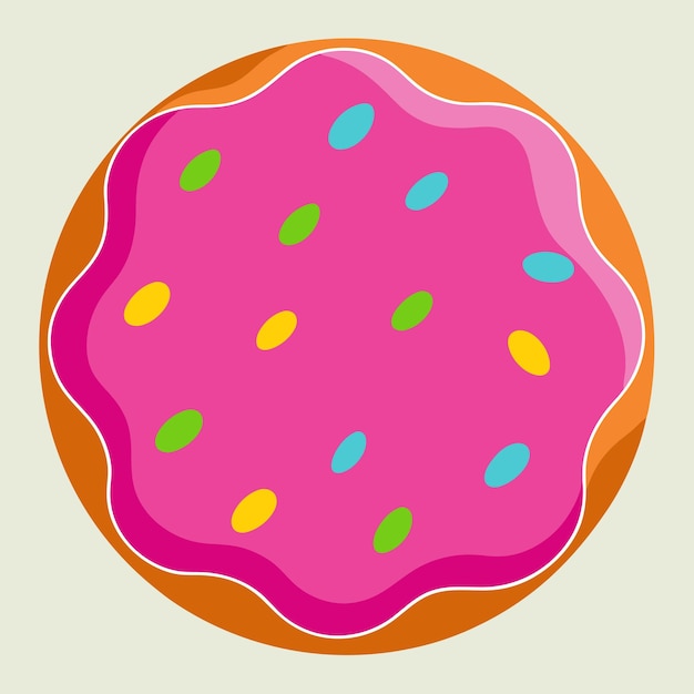 Ilustración divertida de las delicias del postre de rosquillas