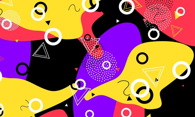 Ilustración divertida Fondo de pantalla de moda negro Mínimo