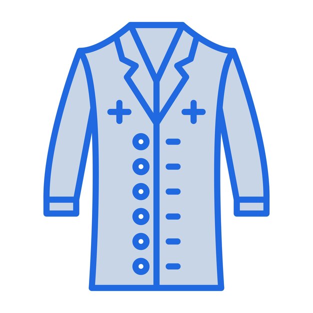 Ilustración del Doctor Coat en tono azul.