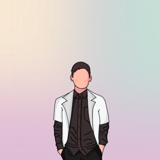 Vector ilustración del doctor de pie