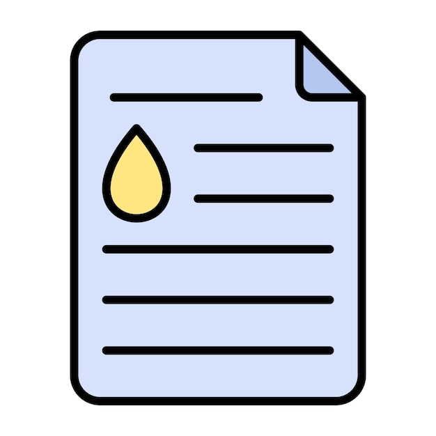 Ilustración de un documento plano al óleo