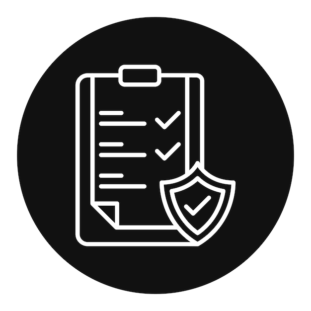 Ilustración del documento vectorial de seguridad