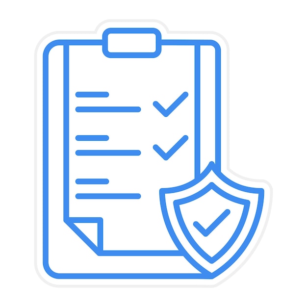 Ilustración del documento vectorial de seguridad