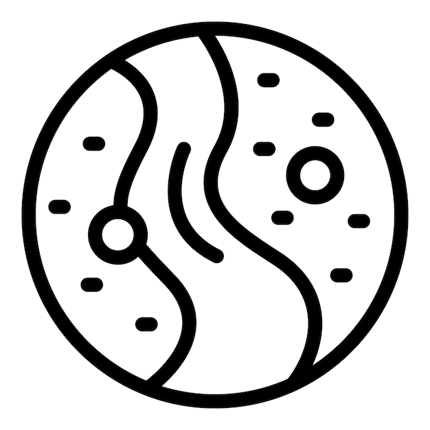Ilustración de donut en blanco y negro