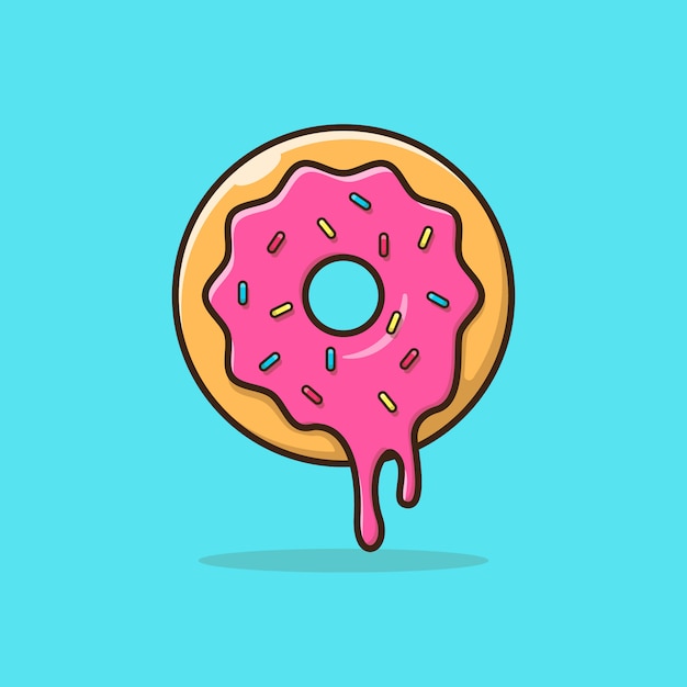 Ilustración de donut con contorno