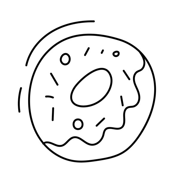 Ilustración de DonutVector en estilo doodle