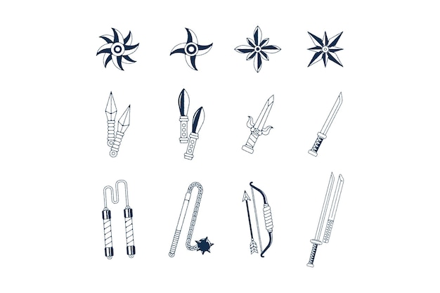 Ilustración de doodle dibujado a mano por Ninja Stuff