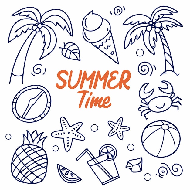 Ilustración de Doodle para el horario de verano