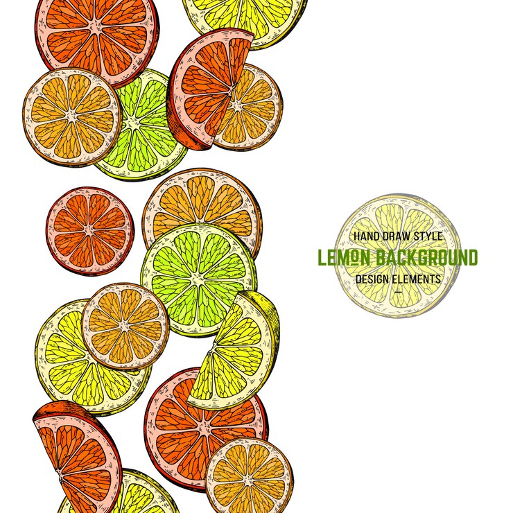 Vector ilustración del doodle de limón.