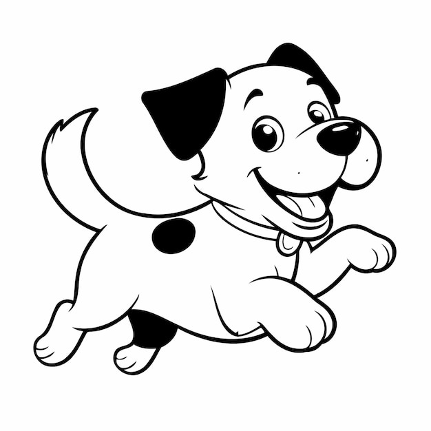 Ilustración de Doodle de perro lindo Vector editable