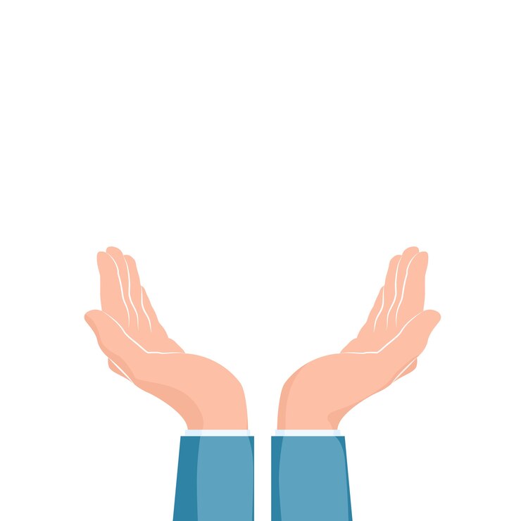 Vector ilustración de dos manos ahuecadas