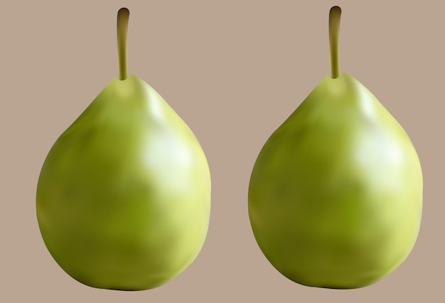 Ilustración de dos vectores de guayaba verde