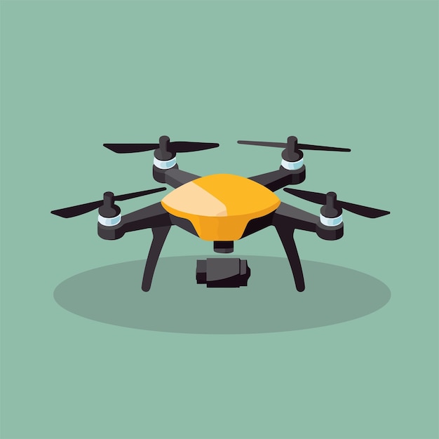 Vector ilustración de un dron plano vectorial 2