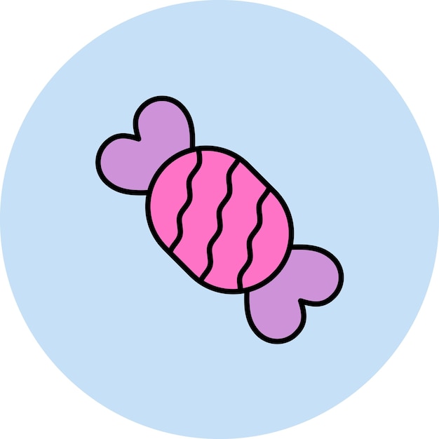 Ilustración de un dulce plano